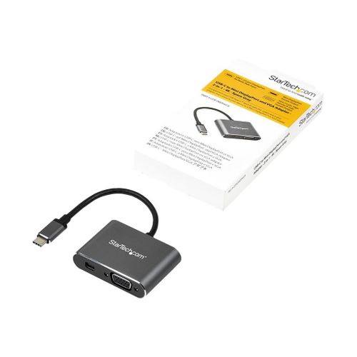 StarTech.com CDP2MDPVGA Adaptateur multiport USB-C vers Mini DisplayPort ou VGA - Adaptateur vido 2-en-1