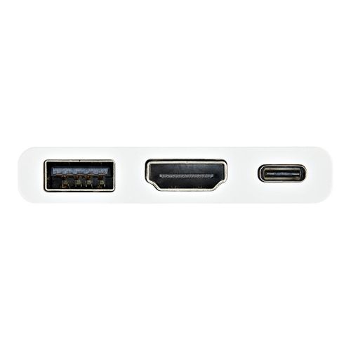 StarTech.com Adaptateur USB-C vers HDMI 4K avec PD et port USB-A - Blanc