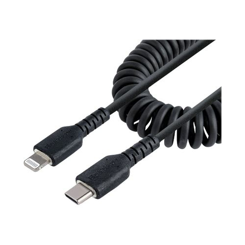 StarTech.com Cble USB-C vers Lightning de 50cm - Adaptateur USB C vers Lightning Noir Certifi Mfi, Gaine en TPE