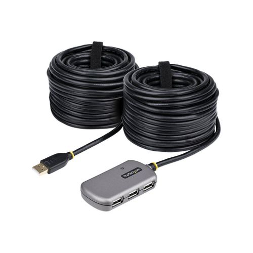 StarTech.com Hub USB d'Extension, Cble USB 2.0 de 24m, Hub USB-A 4 Ports - Concentrateur (hub)