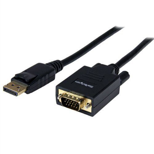 StarTech DP2VGAMM6 Cble Adaptateur de 1.8m (6 ft) DisplayPort® vers VGA Convertisseur DP 1x DisplayPort Mle 1x VGA DB15 Mle 1920x1200