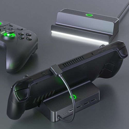 Station D'accueil Pour Traneau  Led, Support De Moyeu, Convertisseur Vido, Projection Usb 2.0 Type-C, 6,000 Accessoires De Base Pour Console Steam Deck