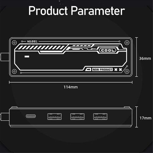 Station daccueil USB 3.0 Hub 5 en 1 Adaptateur USB avec USB2.0X2 USB3.0 PD100W USB-C 4K@30Hz pour PC Portable Tlphone Portable