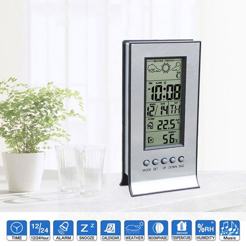 Station Météo Sans Fil Touch Screen Thermomètre Hygromètre Intérieur Outdoor Prévisions De