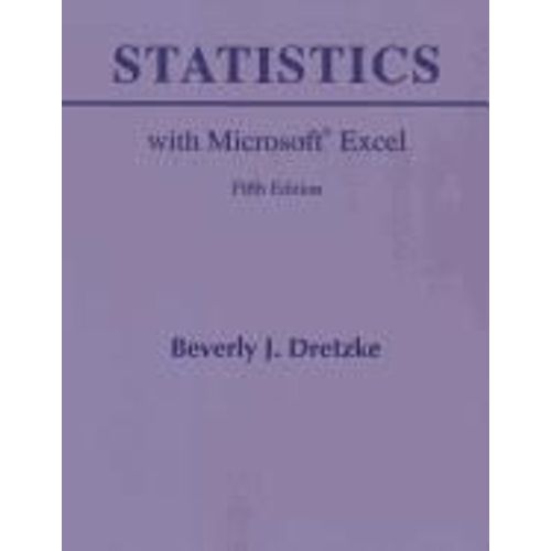 Statistics With Microsoft Excel   de Beverly Dretzke  Format Broch 
