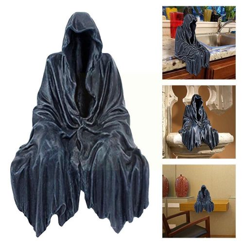 Statue De La Faucheuse Assis En Rsine Noire, Sculpture Gothique De Bureau, Ornement De Dcoration Intrieure, Livraison Directe, Nouvelle Collection 2022