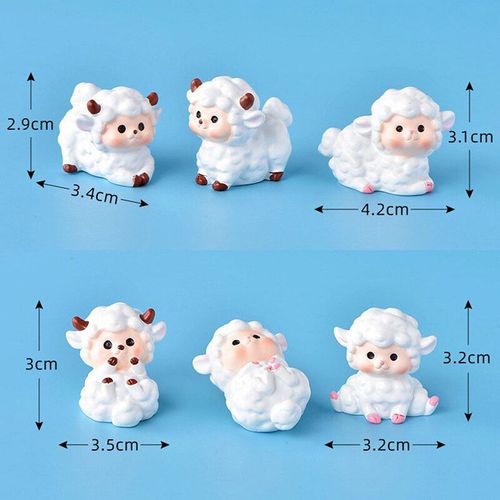 Statue De Mouton De Dessin Anim, 1 Pice, Petite Figurine, Artisanat, Ornement, Miniatures
