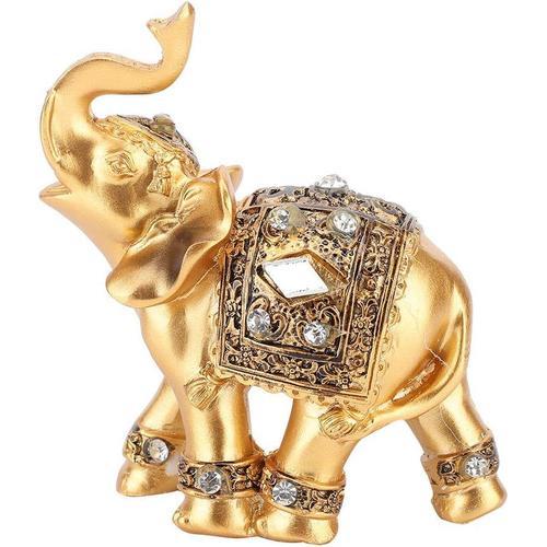 Statues D'lphant Feng Shui, Chanceux Richesse lphant Statue Sculpture Porte Bonheur 3d Figurine Elephant Cadeau Dcor Dcoration Rception Bonne Chance Green Maison