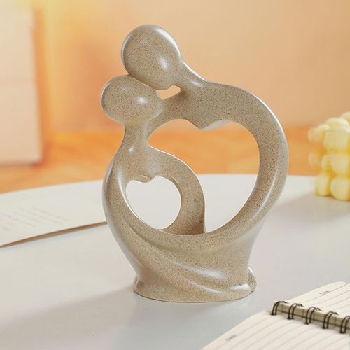 Statues En Rsine D'art De Couple Affectueux, Figurines De Baiser De Clin De Couple, Ornement De Bureau En Rsine, Sculptures D'anniversaire De Mariage Pour Femmes Et Hommes, Abstraites Et Cratives