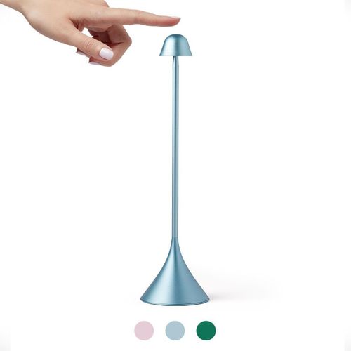 Steli Lampe De Table Design Tactile Et Synchronisable, 9 Couleurs Led & Luminosit Ajustable Idal Pour Chevet Ou Bureau, Rechargeable Sans Fil, Luminaires Intrieur Et Extrieur - Bleu Clai[L885]
