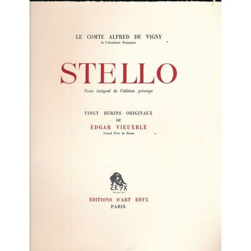 Stello   de alfred de vigny 