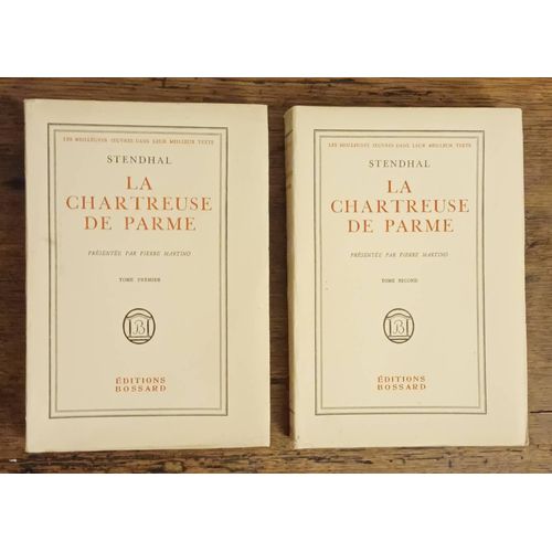Stendhal - La Chartreuse De Parme (2 Tomes ) - Gravures Originales Au Burin, D'un Frontispice Par Gandon Et D'un Portrait Par Ouvr -Editions Bossard, 1928   de Stendhal (Henry Beyle) 