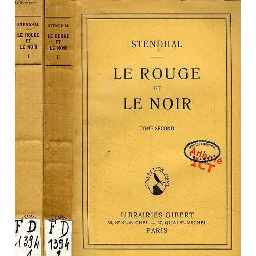 Le Rouge Et Le Noir, Chronique Du Xixe Siecle   de Stendhal