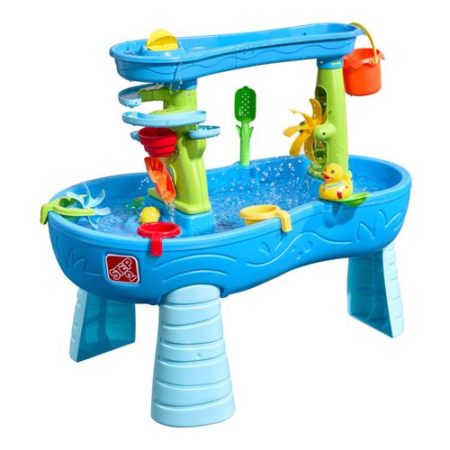 Table Sable Et Eau | Deux Niveaux, Jeu D'eau Pour Plusieurs Enfants | Facile  Construire Et Ranger | Jeux D'eau - Step2 Double Showers Splashs