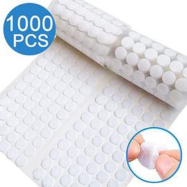 Steven 1000 pièces de Velcro adhésif rond pour enfants éducation précoce en  nylon auto-adhésif type poinçon blanc livre silencieux 10mm Velcro