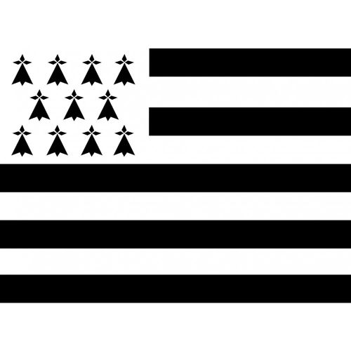 Drapeau Bretagne - 5x3.3cm - Sticker/Autocollant