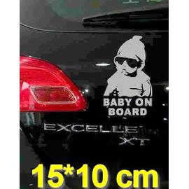Sticker Bebe A Bord Baby On Board Gangsta Rap Hip Hop Bling Adhesif Taille 15 X 10 Cm Autocollants Gris Metallise Reflechissant Pour Voiture Ou Autre Rakuten
