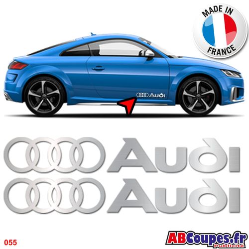 Stickers Bas De Caisse Audi - Autocollants A1 A2 A3 A4 A5 A6 A7 Q3 Q5 Q7 Tt -055-Argent