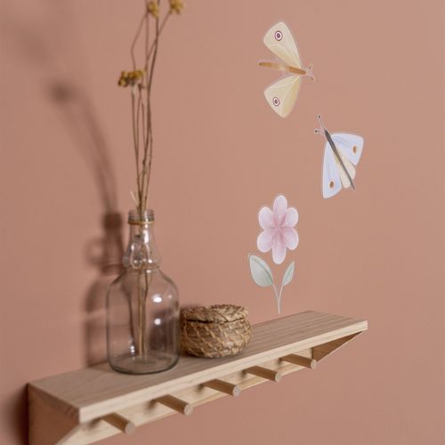 Stickers Muraux Fleurs Et Papillons - Taille Unique