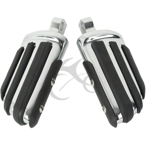 Stile I - Noir - Repose-Pieds Pour Pilote De Style Pilote - Compatible Avec Les Modles Harley Davidson Avec Support De Repose-Pieds Mle