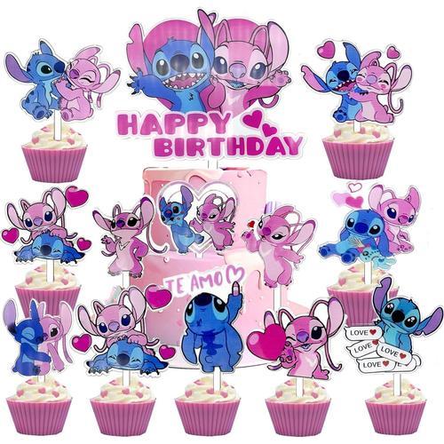 Stitch Decoration Gateau Stitch, 13pcs Deco Gateau Stitch, Acrylique Dcoration Anniversaire Stich, Cake Topper Stitch Deco Anniversaire Stitch Gateau Topper Cupcake Toppers Pour Fte Dcoration