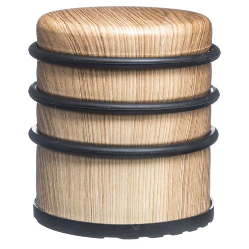 Stop Porte En Plastique Et Mtal, Effet Bois Naturel