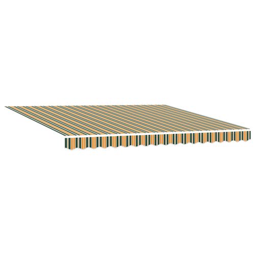 Store Manuel Rtractable Vidaxl Vert Et Jaune 400x350 Cm, Tissu De Remplacement Pour Store Vidaxl Pour Cadre De 4x3,5 M Vert Et Jaune