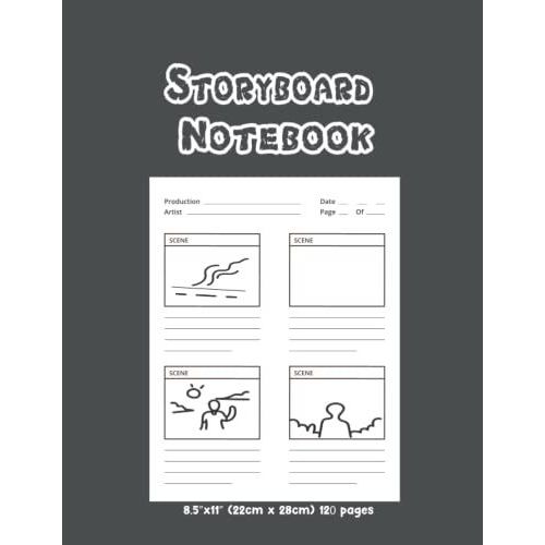 Storyboard Notebook Blank Storybook Sketchbook Panel Pages for