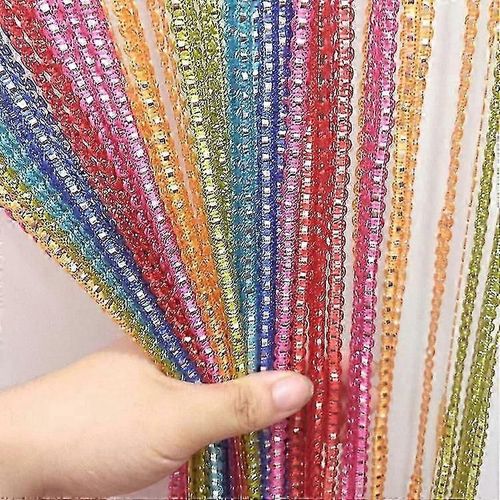 String Door Curtain Fly Insect Bug Screen String Pour Doorways Divider Ou Window Curtain Panel (1pcs, Couleur)