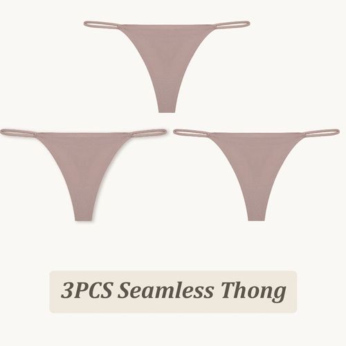 String Taille Basse Sans Couture Pour Femme,Culotte Haute Flexibilit,Sangle Fine,Sous-Vtement Sexy,Slip Femme,Dos En T,Confortable,3 Pices - Type [Set22]-3pcs-Xl