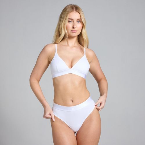 String Taille Mi-Haute Mp Pour Femmes (Lot De 5)  Blanc - L