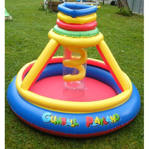 Structure gonflable piscine à balles toboggan Rakuten