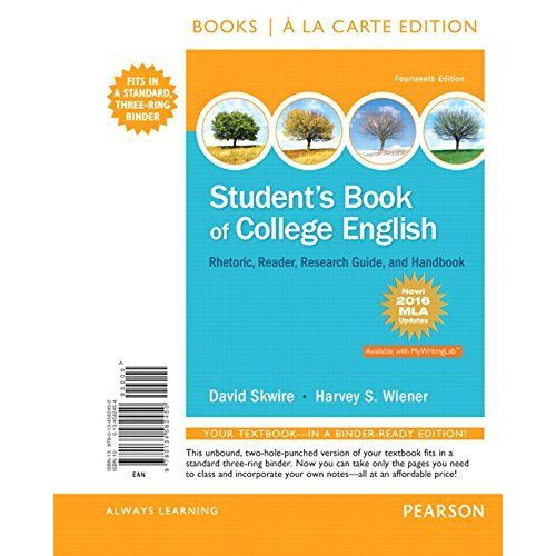 Student's Book Of College English, Books A La Carte Edition, Mla Update Edition    Format Broch 