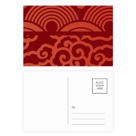 Style Japonais Vagues Modele Chinois De Nuages De Bon Augure Carte Etablie pcs Carte Cote Postale Anniversaire Grace Rakuten