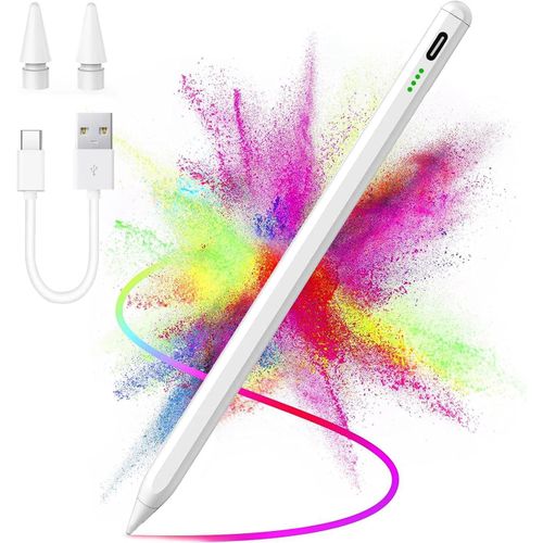 Stylet Ipad, Pencil Ipad, Stylo Pour Ipad (2018-2024) Stylet Avec Fonction Anti-Faux Toucher Et Dtection D'inclinaison, Compatible Ipad 10/9/8/7/6, Ipad Pro 12.9/11/Air 5/4/3/Mini 6/5