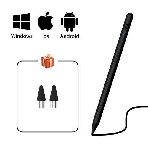 Stylet universel pour tablette et tlphone portable,stylet tactile,IOS,Android,Windows,Apple,ISub,Xiaomi,Huawei- 1pen 2tips -B