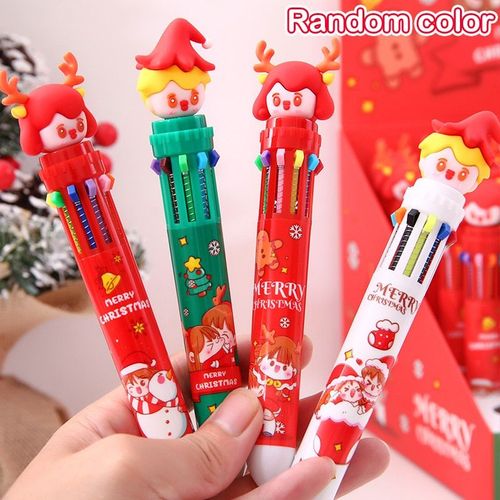 Stylo  Bille Color Motif Pre Nol, Arbre De Nol, Cerf, Cadeaux De Joyeux Nol, Papeterie, Outil D'criture, Fournitures Scolaires Et De Bureau