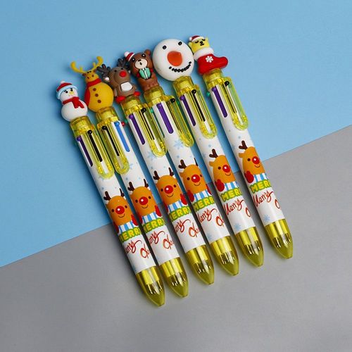 Stylo  Bille Color Motif Pre Nol, Arbre De Nol, Cerf, Cadeaux De Joyeux Nol, Papeterie, Outil D'criture, Fournitures Scolaires Et De Bureau