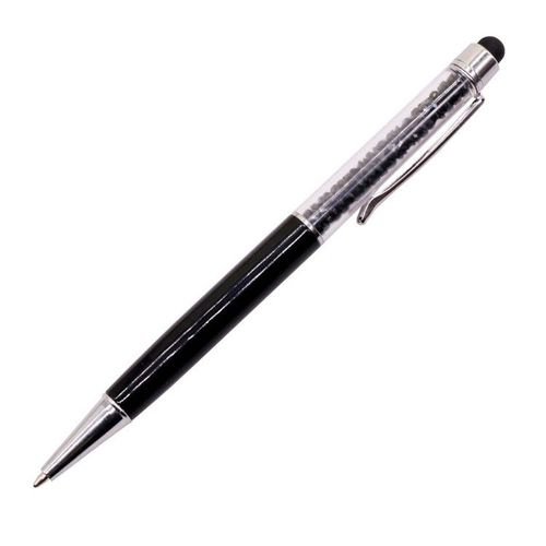Stylo  Bille En Cristal Pour L'criture,Stylo Pilote Cratif,Stylo Tactile Pour La Papeterie,Bureau Et cole,Encre Noire Et Bleue,2 Pices - Type Capacitance Black-Bleu