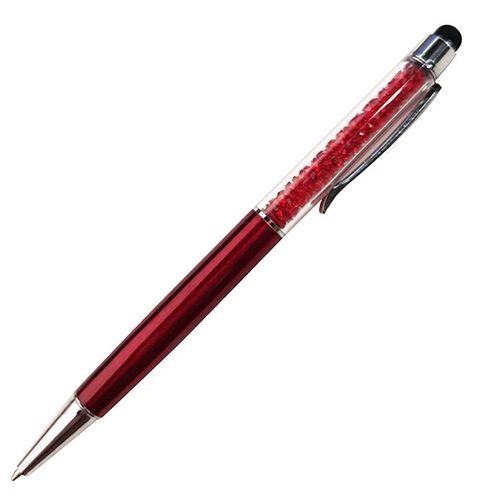 Stylo  Bille En Cristal Pour L'criture,Stylo Pilote Cratif,Stylo Tactile Pour La Papeterie,Bureau Et cole,Encre Noire Et Bleue,2 Pices - Type Capacitor Red-Bleu