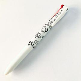 Stylo à bille Kawaii à poignée 4 couleurs,1 pièce,blanc et noir,pour dessin,écriture,marqueur  en papier - Type 1pc white