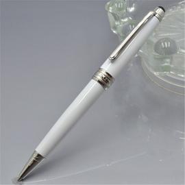 Stylo à bille MB en métal blanc,luxueux,163,stylo à  bille/fontaine,papeterie de bureau,stylos d'écriture,cadeau d'affaires -  Type Ballpoint pen-Black #A