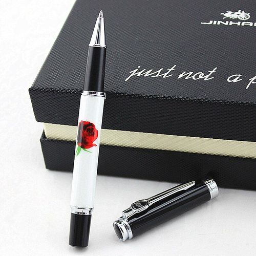 Stylo  Bille Roller De Luxe En Porcelaine Bleue Et Blanche, Stylo Gel  Motif, Pointe De 8802mm, Cadeau Classique D'excution, Chinois, 0.7