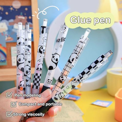 Stylo  Colle  Points Panda Mignon, Bton  Colle Solide, Forme De Stylo  Schage Rapide, Haute Viscosit, Papeterie Crative Pour tudiants