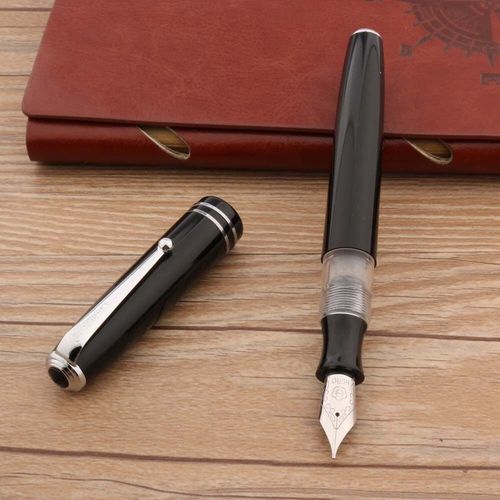 Stylo  Encre En Plastique Hero 856,Style Ancien,Noir,Pointe M,Papeterie Fournitures Scolaires Et De Bureau - Type Black-Bend