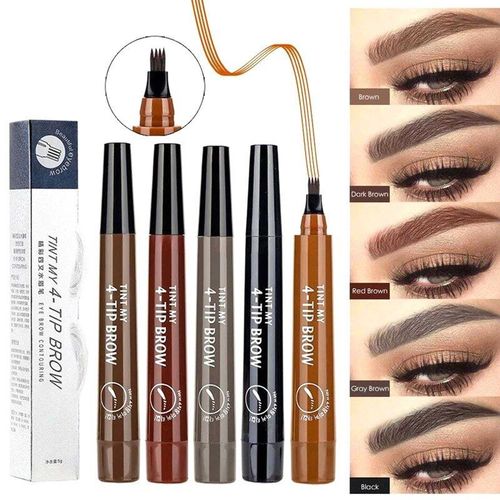 Stylo  Sourcils 3d Waterproof, 1 Pice, Pointe Fourchette, Crayon De Tatouage, Longue Dure, Croquis Fin Professionnel Liquide