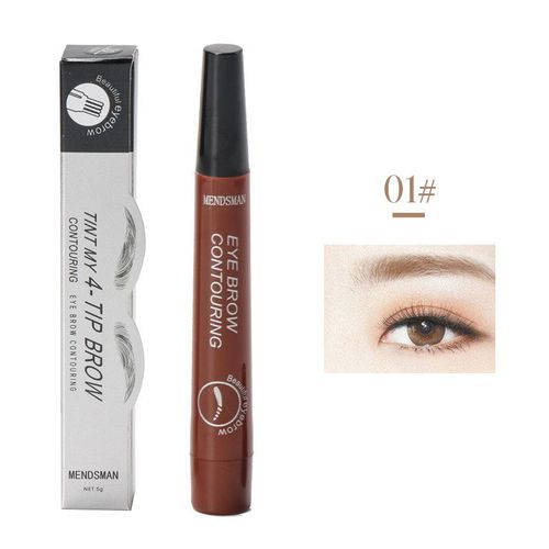Stylo  Sourcils  Quatre Griffes, Longue Tenue, Facile  Utiliser, Pointe De Fourche, Crayon De Tatouage, Cosmtiques, 1 Pice, Vente En Gros, Tslm1