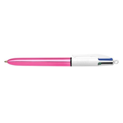 Stylo Bille 4 Couleurs Corps Shine Mtallis Rose