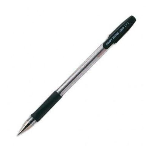 Pilot Stylo  Bille Pointe Fine Encre Noire Corps Transparent Avec Grip Antidrapant Et Capuchon Bps-Gp