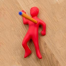 stylo créatif petit homme rouge, cadeau drôle souligné, décoration